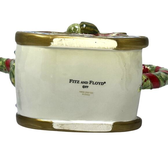 Fitz and Floyd 2005 'Frosty Folks Collection' Christmas Snowman Sleigh Teapot - Picture 6 of 11